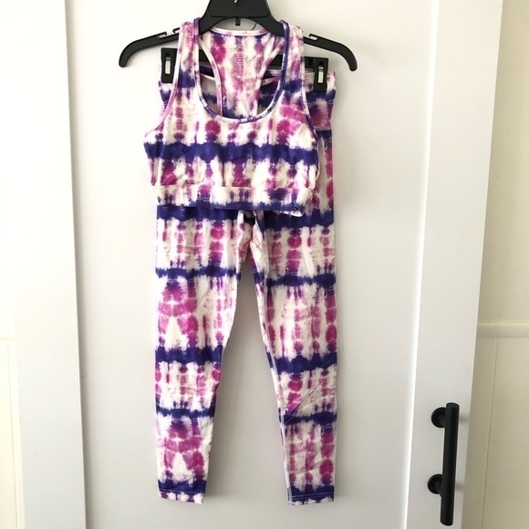 Worthy Threads Pink Purple Bra and Legging Set S - Picture 4 of 15